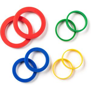 Mrs. Andersons Baking Rolling Pin Rings, Non-Stick Silicone, Set of 4 Ring Depths