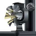 Oscillating Wood Stove Fan, Heat Powered 6 Blades Fan with Magnetic Thermometer, Wood Stove Accessories, Non Electric Fan for Wood/Log Burner Stove, Silent Stove Top Fans