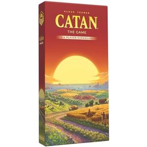 CATAN 5-6 Player Board Game Expansion (6th Edition) Add More Players to Your Adventure, Ages 10+, 3-6 Players, 60-90 Minute Playtime