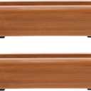 Uonlytech Mirrors 2pcs Picture Frame Wooden Fixed pad Full Length Mirror Stand Holder Floor Mirror Stand Holder only Support Frame Frame Full-Length Mirror Base Wood Floor Mirror Base, As Shownx2pcs