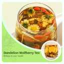 Chicory 6 and Herbal Tea, Dandelion Goji Berry Tea, 12PCS Herbal Blend Teabags, Seven Natural Herbal Ingredients, Liver & Kidney Cleanse Detox (EXP 02/20/26)