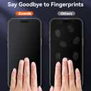 Esanik 1 Pack for iPhone Air Matte Glass Screen Protector + 1 Camera Lens Protector - Anti-Glare, Anti-Fingerprint, Anti-Reflection, 9H Hardness, Smooth Touch, Easy Installation Frame Included