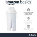 Amazon Basics Enhanced Replacement Water Filters for Water Pitchers, BPA-Free, WQA & NSF Certified, Compatible with Brita Water Pitchers & Drinking Water Filter Systems, 6 Month Filter Supply, 3-Pack
