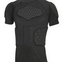 Men's Padded Compression Shirt Football Rib Protectors 6-Pads Chest Protector Padded Shirt Protective Gear for Adult Football Baseball Basketball Softball Rugby-M