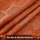 Biscaynebay 2 Packs Fall Tablecloth Rectangle Tables 60x84''-Rust Thanksgiving Autumn Harvest Gathering Jacquard Fabric Damask Table Cloths Kitchen Dinner Dining Outdoor Picnic Holiday Parties