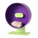 Tafit Quiet Hamster Wheel 10.2 Inch Dual-Bearings Silent Small Animals Running Exercise Wheel Height Adjustable for Syrian Hamsters, Gerbils, Rats, or Other Small Pets, Grape Purple