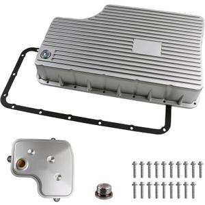 265-830 Upgrade Aluminum 6R140 Transmission Deep Pan(Brushed) Compatible with Ford F250 / F350 / F450 / F550 2011-2019 6.7L with 6R140 Transmission