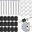 Hotop 24 Sets Pegboard Spacers Mounting Kit, Magnetic Pegboard Includes Screws, Spacers and Washers for 1/8-Inch and 1/4-Inch Pegboard