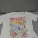 QJQ Girl's Cute Graphic T Shirts Short Sleeve Crewneck Tees Summer Tropical Trendy Preppy Tops Clothes White Beach 10 Years