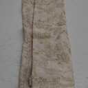 jinchan Floral Kitchen Curtains for Windows 24 Inch Linen Tier Farmhouse Cafe Curtains Country Botanic Small Window Rod Pocket Rustic Flax for Laundry Bathroom RV 2 Panels Taupe on Beige