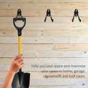 4 Pack Garage Hooks, Garage Tool Organizer Wall Mount, Heavy Duty for Utility Organizer, Steel Utility Garage Hooks for Ladders, Garden Tools, Bike