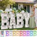 4FT Baby Letters for Baby Shower,Multicolor Marquee Light Up Decor