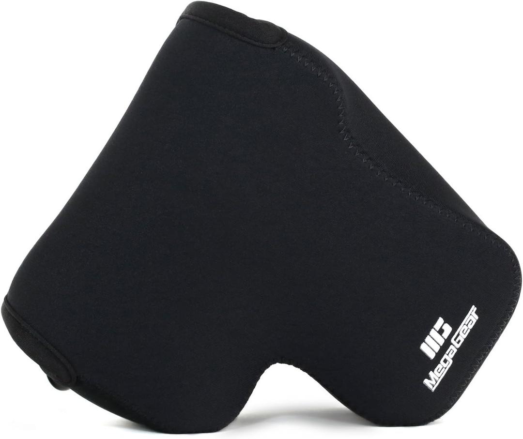 MegaGear Ultra Light Neoprene Camera Case, with Carabiner Compatible with Sony Cyber-Shot DSC-RX10 IV, DSC-RX10 III - Black - MG755 (One Size)