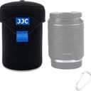 JJC Water Resistant Neoprene Camera Lens Pouch Case, Fold-Over Lens Bag for Mirrorless Lenses Up to 3.1 x 4.6 (D X H) for Canon RF 85mm f/ 2, Nikon Nikkor Z 85mm f/ 1.8, Sigma 16mm f/ 1.4 etc.