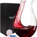 Wine Decanter, Swan U-Shaped Wine Carafe, Hand Blown Lead-Free Crystal Glass Wine Aerator, Large Red Wine Decanter Set, Easy Clean with Cleaning Brush , Luxury Gift for Christmas,Home,Parties