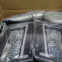LED DRL Headlight Assembly, Fit 2009-2018 Dodge Ram 1500/10-18 Ram 2500 3500 4500 5500(Only fit factory dual beam halogen headlights, Additional H4 bulb required) Black Housing Clear Reflector