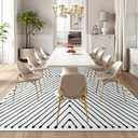 LIVEBOX Washable Area Rug 8x10 - Modern Area Rugs for Living Room with Non-Slip Backing, Non-Shedding Indoor Carpet for Bedroom Dining Room Home Office