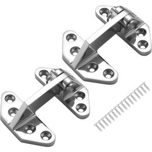 Heavy Duty Long Reach Hinge, Marine Boat Hatch Hinges 316 Stainless Steel, Sturdy Deck Cabinet Door Hinges with Screws (Pack of 2)