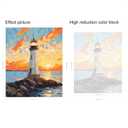 Paint by Numbers for Adults Lighthouse,Adult Paint by Number Kits on Canvas,Sunset Scenery DIY Acrylic Paint by Numbers Gifts Home Decoration for Living Room
