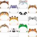 Yinder 24 Pads Cute Sticky Notes Fun Kawaii Animal Sticky Notes Pads Bulk Cartoon Memo Self Adhesive Gift for Valentines Veterinary Office School Tab Party Supplies(Safari Animals)