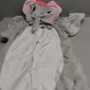 Beauty Shine Kids Onesie Unisex Child Animal Costume Sleepwear Jumpsuit Christmas Halloween Cosplay Pajama,Grey Elephant 105/120