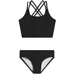 Kanu Surf Girls' Waverly UPF 50+ Beach Sport Criss-Cross Tankini , size 12