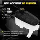 603-973 Coolant Expansion Reservoir Tank with Cap Compatible with Chevy Silverado 1500 2500 Tahoe, GMC Sierra 1500 Yukon, Cadillac Escalade 2014-2020 Replace# 22856231, 3014134