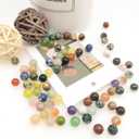 960pcs Natural Stone Beads Polished Beading 6mm Loose Beads Gemstone Crystal Energy Stone Healing Power for DIY Jewelry Making (6mm 24 Materials R2)