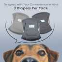 wegreeco Washable Male Dog Belly Band (Stylish Pattern)- Pack of 3 - Washable Male Dog Belly Wrap, Dog Diapers Male Large, Green, Light Brown, Grey