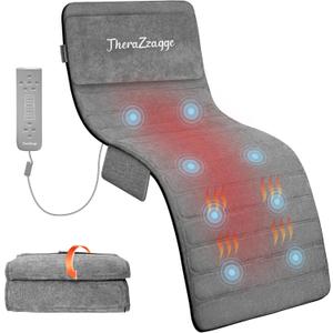 Full Body Massage Mat with Heat, Vibration Back Massager, Massage Chair Pad, Seat Massager, 8 Vibrating Motors, 2 Heating Pads for Back, Fathers Day Dad Gifts from Daughter