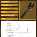9pc Set Suspension Kit Lower Ball Joint Upper Ball Joint Inner Tie Rod End Outer Tie Rod End Idler Arm Replacement for 1995-1997 For Nissan Pickup 1987-1993 For Pathfinder