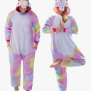 Spooktacular Creations Halloween Unicorn Costume, Unisex Adult Unicorn Jumpsuit for Halloween Cosplay Themed Parties Size L
