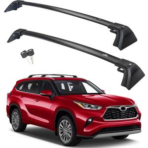 Heavy Duty Roof Rack Crossbar Fits for 2020-2026 Toyota Highlander XLE/XSE/Limited/Platinum/Hybrid, (Not Fit Highlander L/LE/LE HYBRID), Anti Theft Mechanism Lock Max 260 lbs for Snowboards