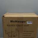 Raised Toilet Seat with Handles for Elderly - Toilet Seat Risers for Seniors with Adjustable Padded Arms - Elevated Toilet Safety Seat for Standard or Elongated Commode