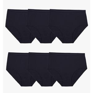 Fruit of the Loom womens Black Cotton Brief, 6 Pack, Size 6