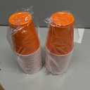 Kochorie 50 Pack Disposable Plastic Cups 12 Ounce Orange Solo Cups Drinking Party Cups Bulk Party Cups for Fall Thanksgiving, Wedding Birthday Parties, Picnics Events