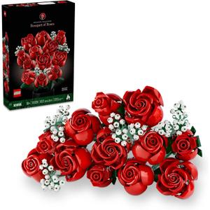 LEGO Botanicals Bouquet of Roses Artificial Flowers - Fake Red Roses Building Set for Adults, Ages 18+ - Wedding Decor for Table Display - Gift for Wedding, Bridesmaid - 10328 LEGO Botanicals Bouquet of Roses Artificial Flowers - Fake Red Roses Building Set for Adults, Ages 18+ - Wedding Decor for Table Display - Gift for Wedding, Bridesmaid - 10328