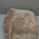 BOURINA Fleece Blanket Flannel Throw Blanket (Beige,Throw Size) Lightweight Cozy Microfiber Blanket for Sofa, Couch, Bed