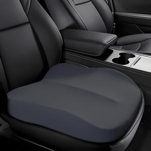 Hovom Car Seat Cushion, Wedge Memory Foam Car Cushion for Driving Seats, Non-Slip Adult Booster Seat Cushions Pad for Driver, Raise Height to Improve Driving Vision & Tailbone Pain Relief (Gray)
