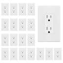 ENERLITES Decorator Outlet 20 Pack, 15A Standard Electrical Wall Receptacle