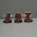 COPPATAOPP Christmas Stocking Holders for Mantle Set of 3 - J O Y, Metal Heavy Stocking Holders for Mantle, Red and Black Buffalo Plaid Mantel Stocking Hangers for Fireplace Christmas Decorations