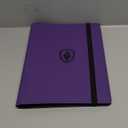 Premium 9 Pocket Card Binder for 360 Cards, Fabmaker PU Cover Trading Card Binder, Sturdy Card Collection Album, Sleek Card Holder Folders for Game Cards & Sports Cards, Purple