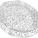Ginsey Home Solutions Elongated Resin Toilet Seat, Silver Foil (DAA)