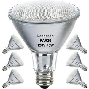 Par30 Halogen Flood Light Bulbs120V 75W, Halogen Long Neck Bulb, 2700K Warm White Dimmable High Brightness, Great for Accent Lighting, Tracking, Recessed Bulb