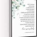 Canvas Wall Art Modern Art Print 1 CORINTHIANS 13 4-8 Love Is patient love Is Kind Love Never Fails Bible ​Verse Wall Art Painting Artwork Wall Decor For Home Office Wooden Frame Ready To Hang 8"X12"