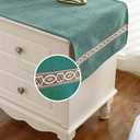 Utobanh Bedside Table Dustcover - Bedside Tabletop for Home Decoration - Bedside Tablecloth for Furniture Dcor - Rectangle15.735.4 Inch (Green)