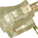 Prime Wire & Cable PBADP320 3-to-2 Grounding Adapter with Prime light Indicator Light, Clear