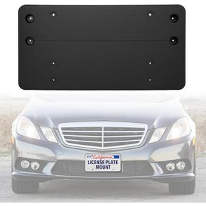 ABS Front License Plate Mount Compatible with 2010-2013 Mercedes-Benz E350 Sedan Rustproof Car Tag Frame with Screw Weather-Resistant License Plate Bracket Holder for Exterior Accessories