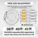 Stainless Steel Band and Case Compatible With Apple Watch Iwatch,Men Women Classic Classy Metal Business Gold/Silver&Silver, 38/40/41mm (Series1-9,SE 1/2/3)