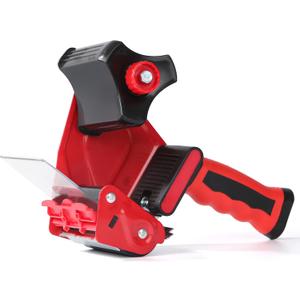 QILIMA 3 Inch Wide Packing Tape Dispenser Gun Seal Packing for Use Tape Dispenser Gun for Shipping, Moving, Carton and Box Sealing-Red